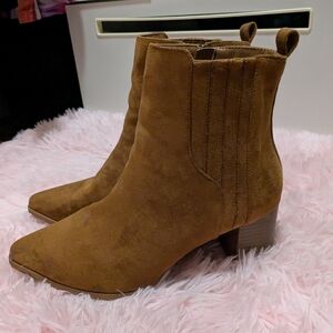 Brown Suede Ankle Boots